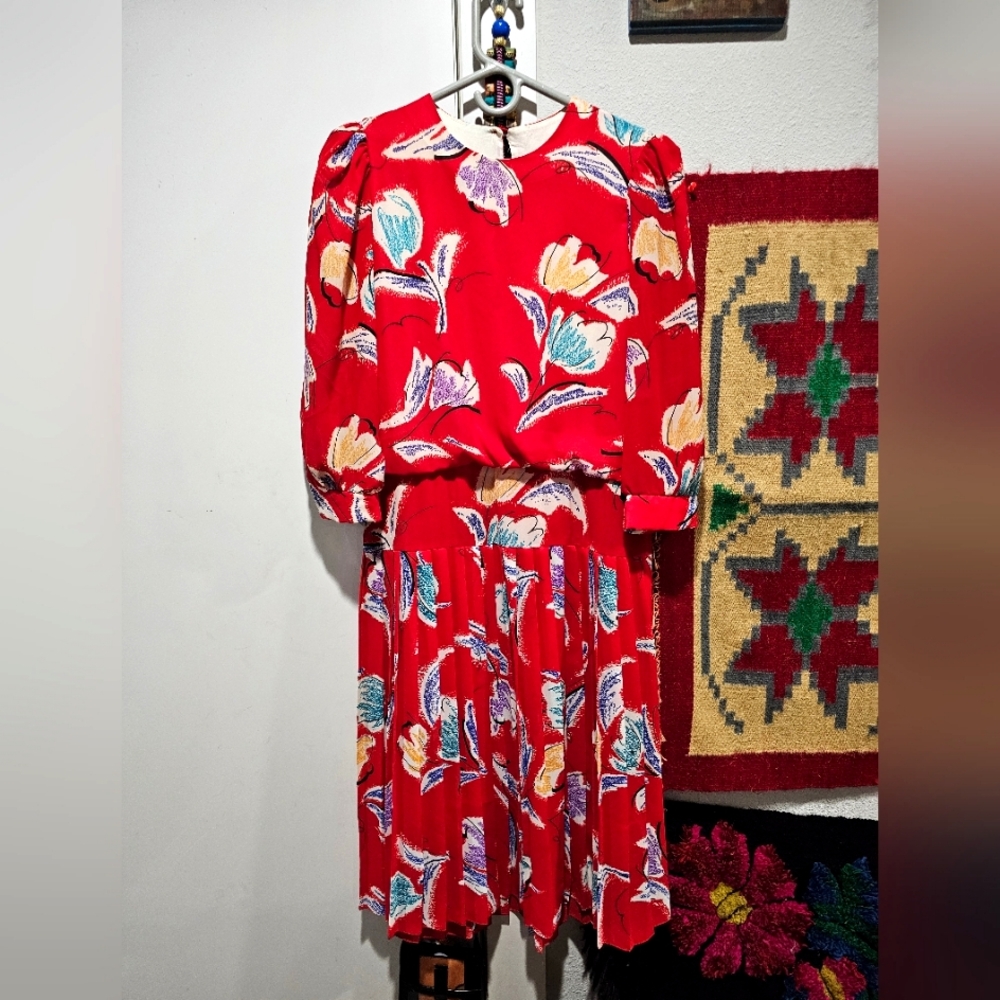 Vintage 80s JSJ dress M